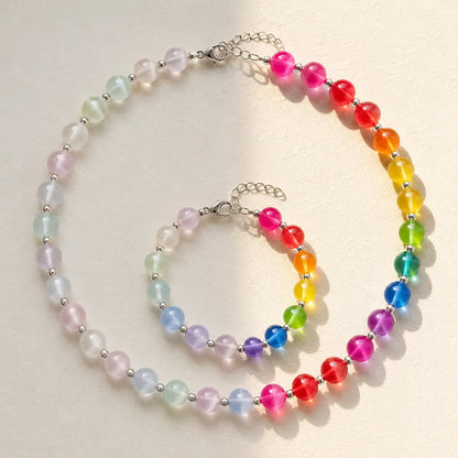 SunShift — UV Colour Changing Bead Necklace | Pastel Indoors, Rainbow in Sunlight