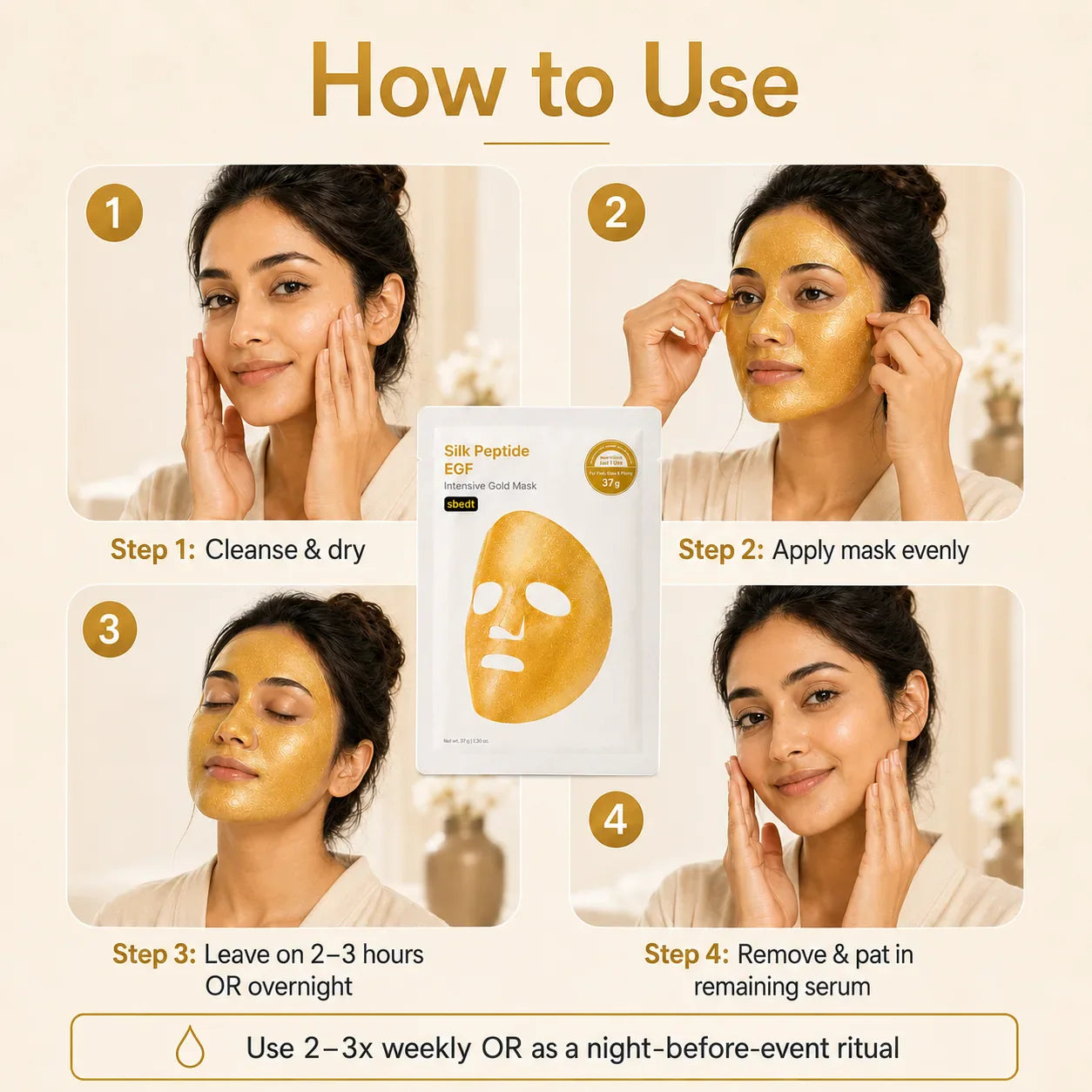 Korean Gold Peptide Hydrogel Mask