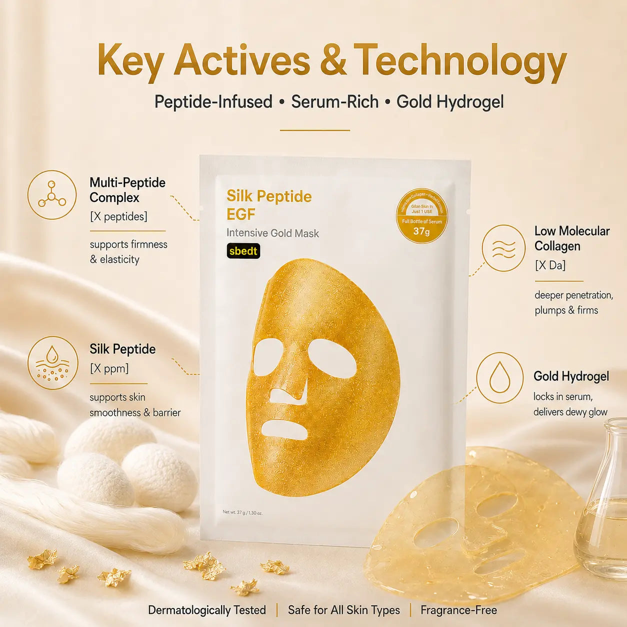 Korean Gold Peptide Hydrogel Mask