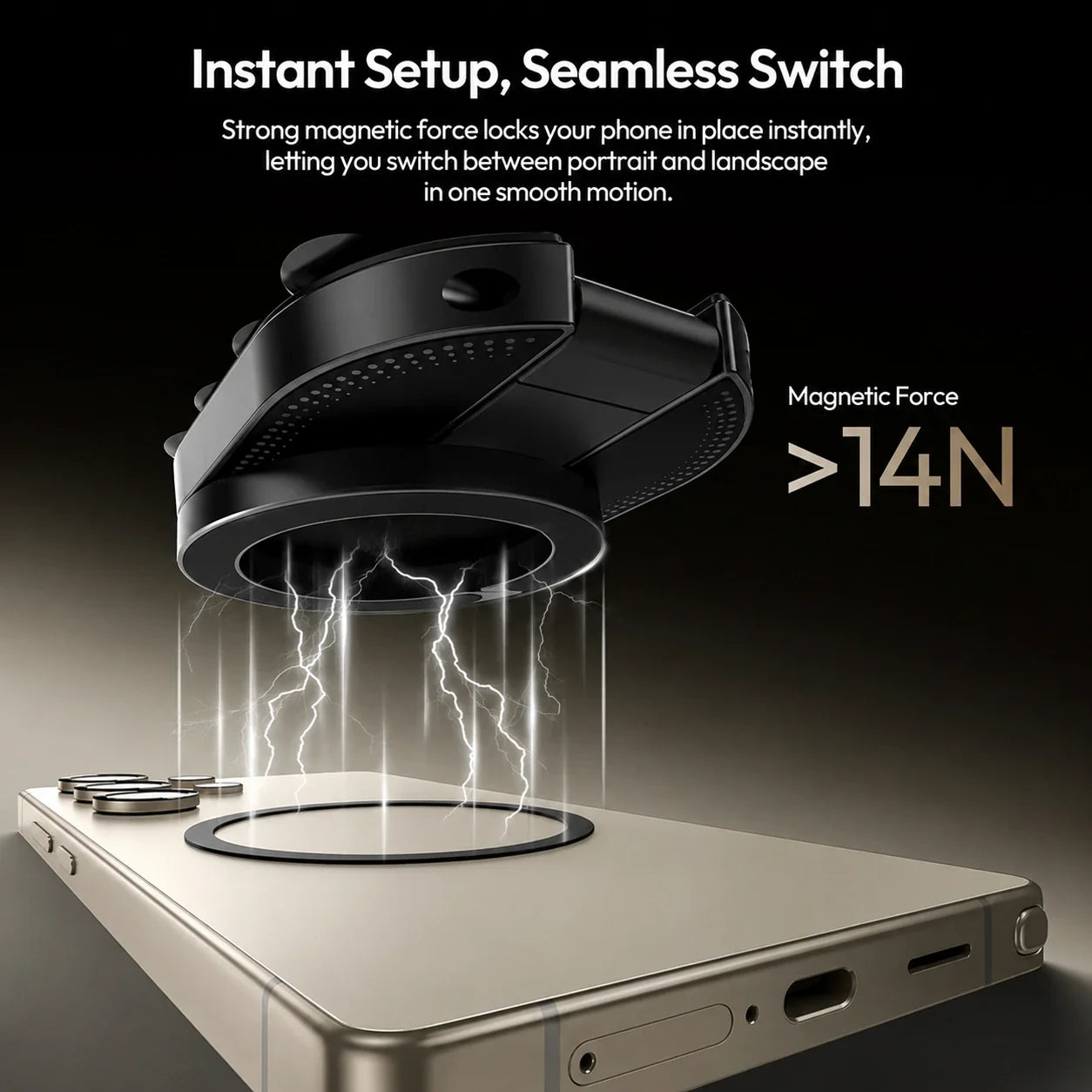StickShot Pro – 360° Magnetic Suction Phone Mount & Stand