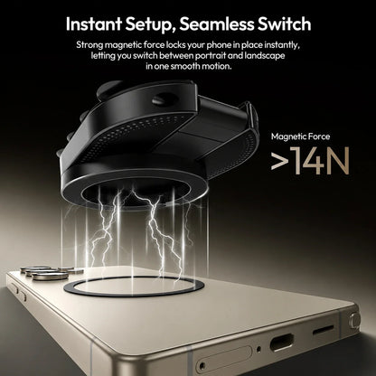 StickShot Pro – 360° Magnetic Suction Phone Mount & Stand