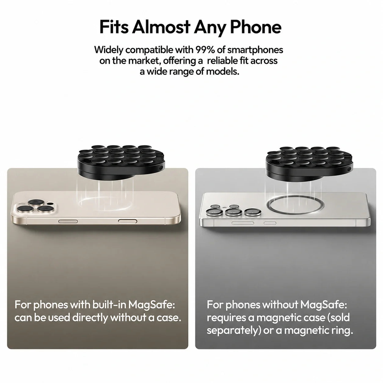 StickShot Pro – 360° Magnetic Suction Phone Mount & Stand
